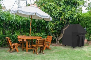 DUŻY POKROWIEC NA GRILL OGRODOWY WĘGLOWY / GAZOWY 147 x 75 x 131 cm