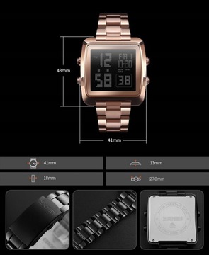 Zegarek męski SKMEI elektroniczny bransoleta