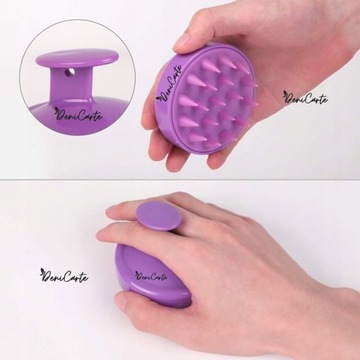 СИЛИКОНОВЫЙ МАССАЖЕР ДЛЯ МЫТЬЯ ВОЛОС ГОЛОВЫ лаванда ФИОЛЕТОВАЯ ЩЕТКА