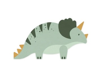 Serwetki Dinozaury Triceratops 18x10 cm 12 Sztuk Party Deco