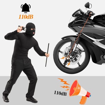 Замок тормозного диска для мотоцикла, велосипедная сигнализация.