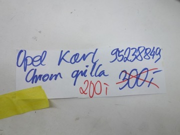 ZNAK CHRÓM MASKA OPEL KARL 95238849