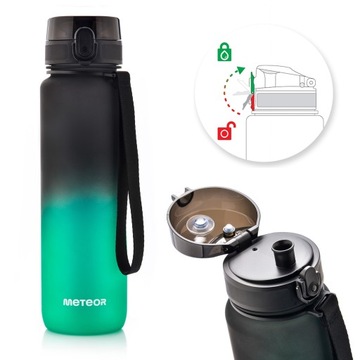BIDON BUTELKA SPORTOWA METEOR 1000ml 28,5cm TRITAN sitko miarka ustnik