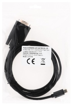 Кабель USB C к VGA 1,8M адаптер-переходник для MacBook