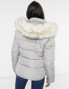 TOPSHOP PIKOWANA KURTKA SZTUCZNE FUTERKO PARKA R36