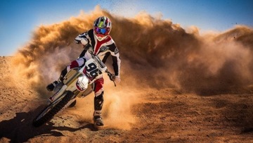 MOTOCYKL CROSS naklejka na ścianę 50 cm K620
