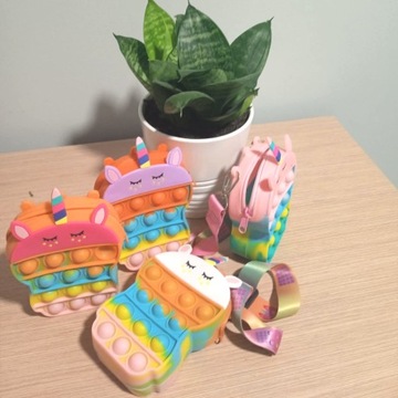 Кошелек Pop it, кошелек, пуш-пузырь, непоседа для девочек, единорог