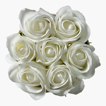 ЦВЕТОЧНАЯ КОРОБКА С МЫЛЬНЫМИ ЦВЕТАМИ ПОДАРОЧНЫЕ ЦВЕТЫ МЫЛЬНЫЕ РОЗЫ ВЕЛЮРОВАЯ КОРОБКА