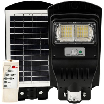 LAMPA SOLARNA Latarnia LED Z Czujnikiem Ruchu 30W