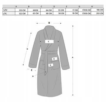 Халат женский классический белый для отеля, S/M
