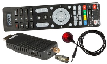 DEKODER DVB-T2 WIWA H.265 MINI, tv naziemna, stick do HDMI
