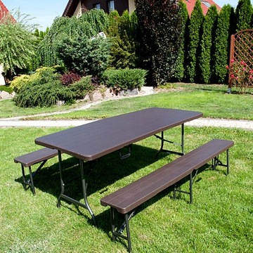 СКЛАДНАЯ СКАМЬЯ 180 см узор GARDEN BOARD, коричневый