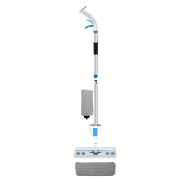DŁUGI MOP PŁASKI DO MYCIA PODŁOGI ZE SPRYSKIWACZEM 600ml WKŁAD Z MIKROFIBRY