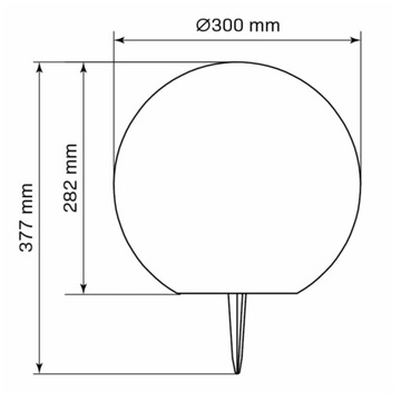 Солнечный садовый шарик красочная круглая лампа с дистанционным управлением Goldlux 30 см.