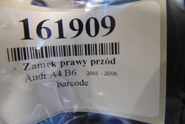 AUDI A4 B6 KOMBI ZÁMEK PRAVÝ PŘEDNÍ