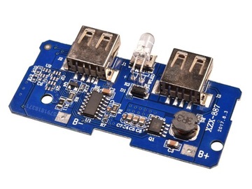 Модуль зарядного устройства Power Bank 2xUSB 5V 2A DIV Li-Ion Li-pol