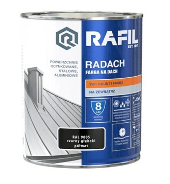 RAFIL Radach farba na dach czarny głęboki półmat