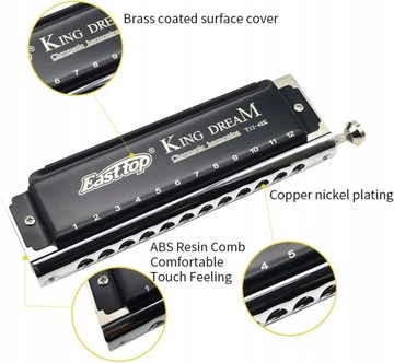 Harmonijka chromatyczna T1248K 12 otworów 48 tonów