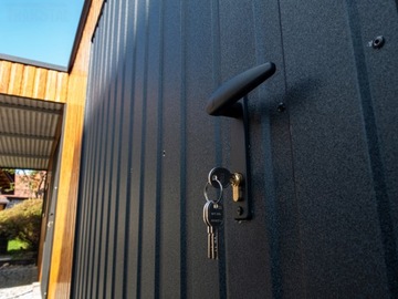 Жестяной гараж с крышей / под дерево / гаражи из листового металла TRANSTAL