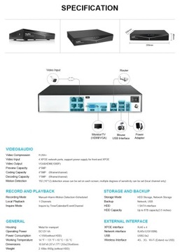 КОМПЛЕКТ 5MP POE IP-МОНИТОРИНГА ДЛЯ ДОМА, БИЗНЕСА, МАГАЗИНА