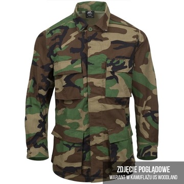 Bluza wojskowa taktyczna mundurowa na guziki Helikon BDU Olive Green L