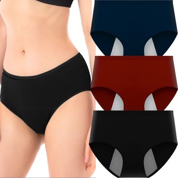 3x MAJTKI MENSTRUACYJNE FIGI DAMSKIE WYSOKI STAN BAWEŁNIANE ORYGINALNE 2XL