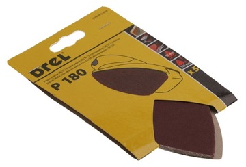 PAPIER ŚCIERNY NA RZEP DELTA ŻELAZKO 98x140 DO SZLIFIERKI gr180 zestaw 5szt