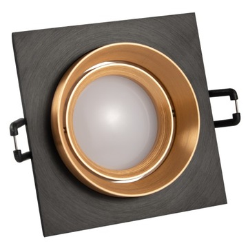ВСТРАИВАЕМЫЙ ГАЛОГЕННЫЙ СВЕТ ПОДВИЖНЫЙ КВАДРАТНЫЙ ТОЧЕЧНЫЙ СВЕТОДИОД ЧЕРНЫЙ/ЗОЛОТОЙ