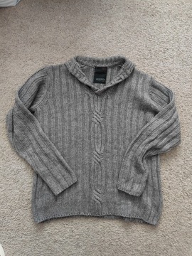 RESERVED LEKKI SWETER WIOSENNY MĘSKI SZARY M/L