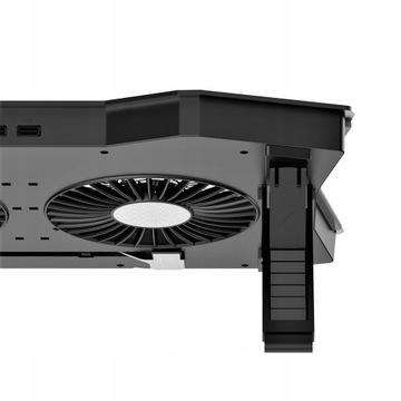 ОХЛАЖДАЮЩАЯ ПОДСТАВКА ДЛЯ НОУТБУКА OMEGA С 2 ВЕНТИЛЯТОРАМИ, ЧЕРНАЯ [45425]
