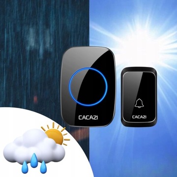 БЕСПРОВОДНОЙ ВОДОНЕПРОНИЦАЕМЫЙ IP44 БЕСПРОВОДНОЙ ДВЕРНОЙ ЗВОНОК 300M