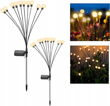 Solar Garden LED Firefly Świetliki Light na zewnąt