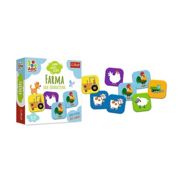 Trefl ABC Malucha Gra edukacyjna Farma Zwierzęta Memory Memo dla dzieci 2+
