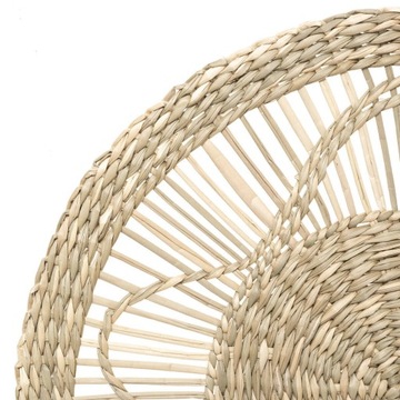 КРУГЛЫЙ УКРАШЕНИЕ НА СТЕНУ, бохо, плетеный, бежевый