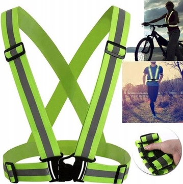 ВЕЛОСИПЕДНЫЙ ЖИЛЕТ ДЛЯ БЕГА СО СВЕТООТРАЖАЮЩИМИ РЕМНЯМИ