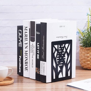 4x металлическая противоскользящая черная подставка для книг