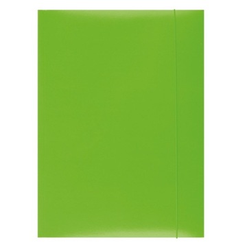 TECZKA Z GUMKĄ OFFICE PRODUCTS, KARTON, A4, 300GSM, 3-SKRZYDŁOWA., ZIELONA