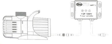 НАСОС NSP-10000 Aqua Nova С РЕГУЛЯТОРОМ РАСХОДА 10000 л/ч, 85 Вт, Hмакс. 5,0 м