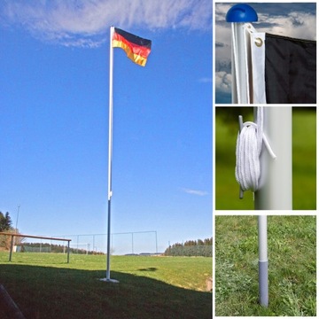 ФЛАГОВАЯ МАЧТА 6,5 М ALU ФЛАГОВАЯ МАЧТА + DE FLAG