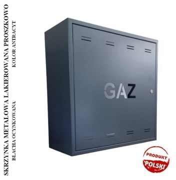 SZAFKA SKRZYNKA GAZOWA ZAWÓR 60x60x25 ANTRACYT