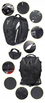 МОТОЦИКЛЬНЫЙ РЮКЗАК ВОДОНЕПРОНИЦАЕМЫЙ МОТОЦЕНТРИЧЕСКИЙ ЧЕРНЫЙ СЕРЫЙ 2в1