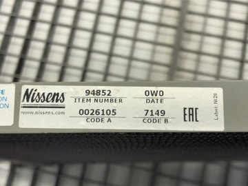 CHLADIČ KLIMATIZACE OPEL SIGNUM 2.0 175KM 94852 03-08