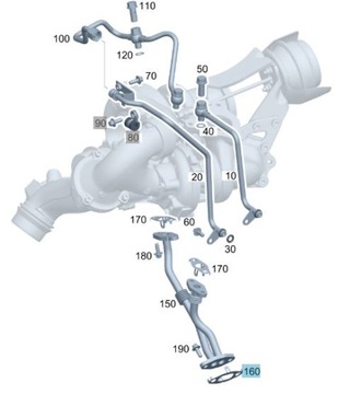 TĚSNĚNÍ PŘÍVODU OLEJE TURBÍNY MERCEDES OM651