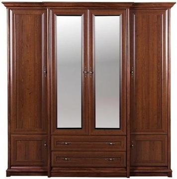 Szafa Ubraniowa z Lustrem Kent Black Red White