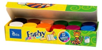 FARBY PLAKATOWE 20ML 12 KOLORÓW KF001-D