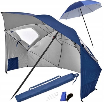 PARASOL OGRODOWY PLAŻOWY DUŻY NAMIOT PARAWAN 220 CM XXL