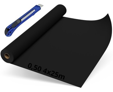 FOLIA BUDOWLANA 0,5 CZARNA GRUBA IZOLACYJNA OCHRONNA 0,50mm 4x25m 100m2