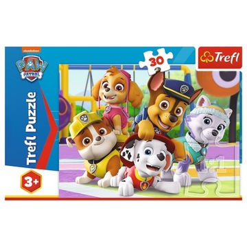 PUZZLE 30 UKŁADANKA PSI PATROL PAW PIESKI CHASE MARSHAL RABEL SKY 3+ TREFL