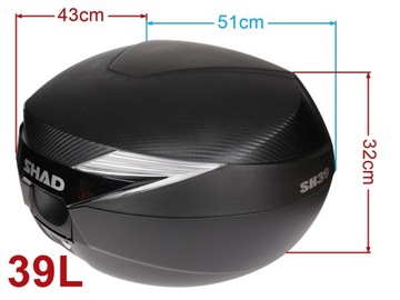 SHAD SH39 УГЛЕРОДНАЯ МОТОЦИКЛОВАЯ ГУСЕНИЦА, дополнительная СПИНКА