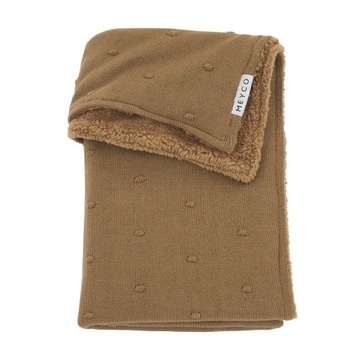 Meyco Baby Mini Knots teddy kocyk - toffee - 100x150cm